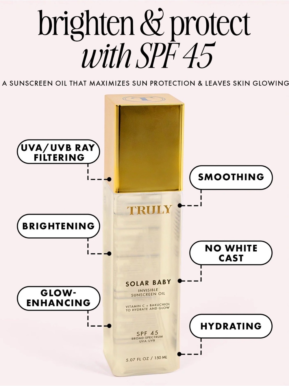 TRULY Solar Baby Invisible Sunscreen Oil — Gold & Pink Accents - Picture 5 of 6